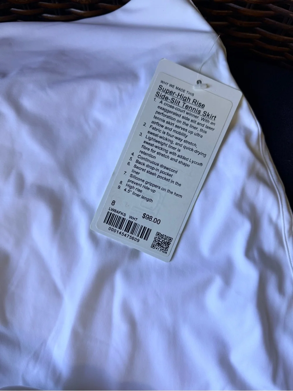 Women’s White Lululemon Skirts with built in shorts